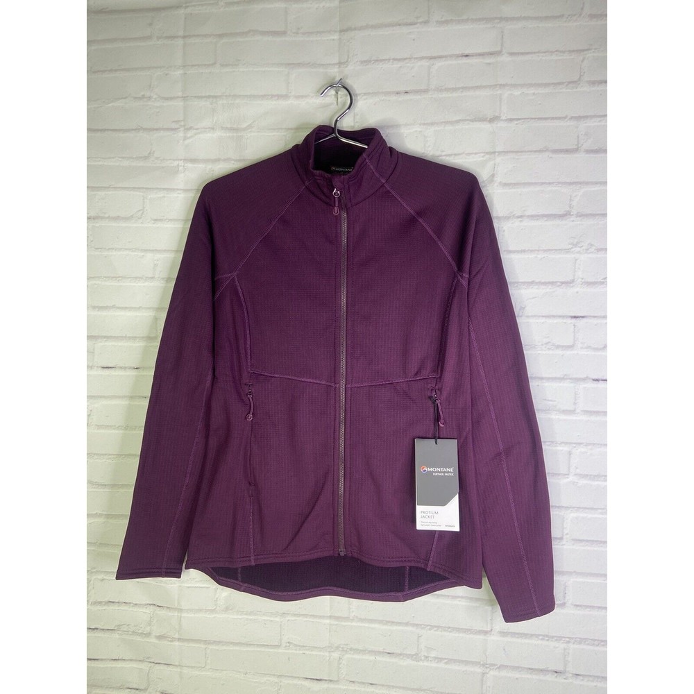 Montane Womens Protium Jacket Lightweight Fleece Activewear Pockets Green Size L